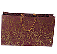 Handmade Paper Landscape Sided Bag With Golden Glossy Designs